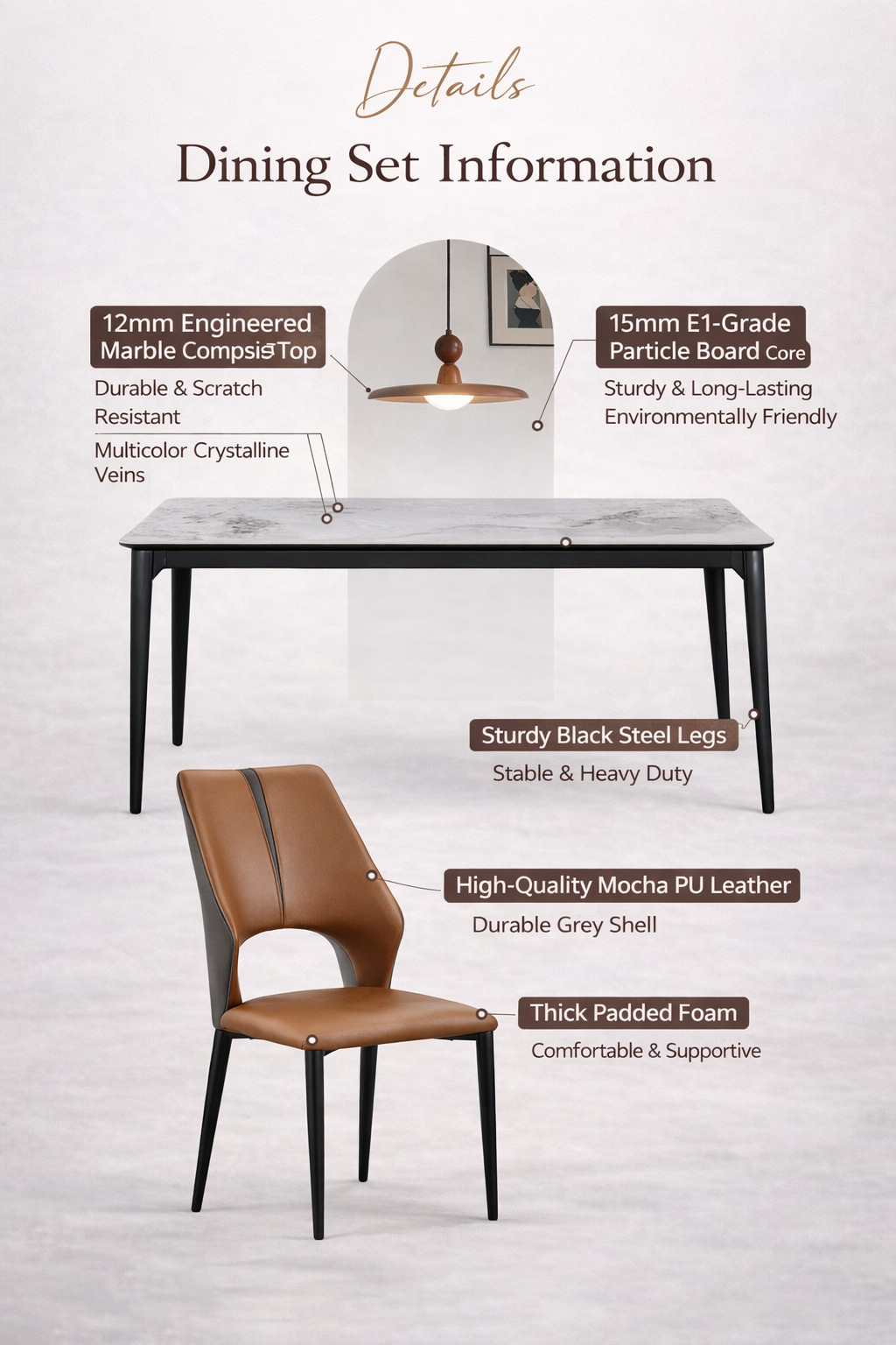 Bellagio Dining Table Set - Image 4