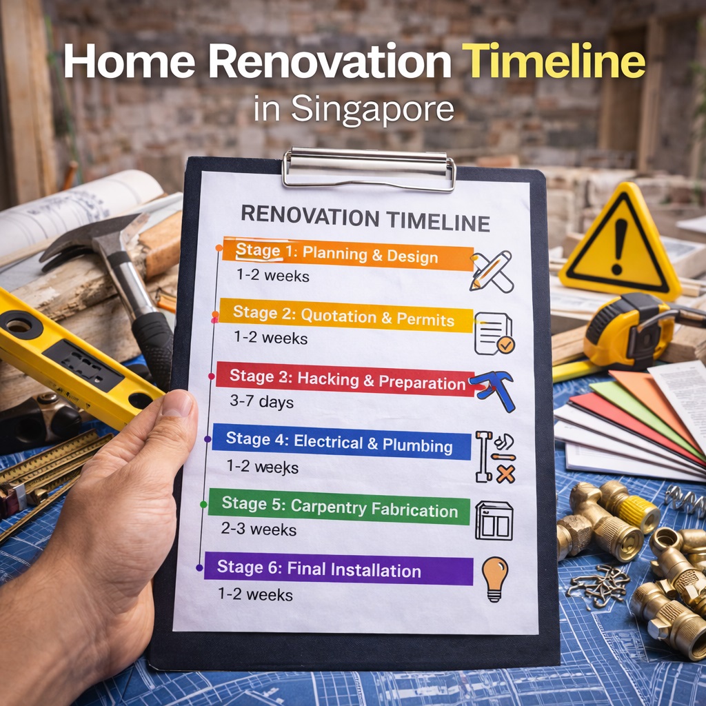 Home Renovation Timeline in Singapore: Step-by-Step Guide (2026)