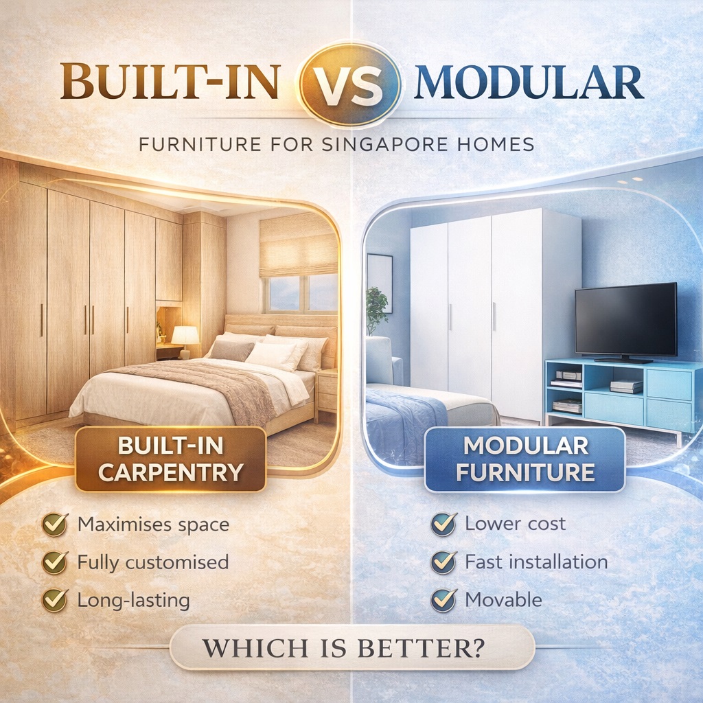 Built-In vs Modular Furniture: Pros & Cons for Singapore Homes (2026 Guide)