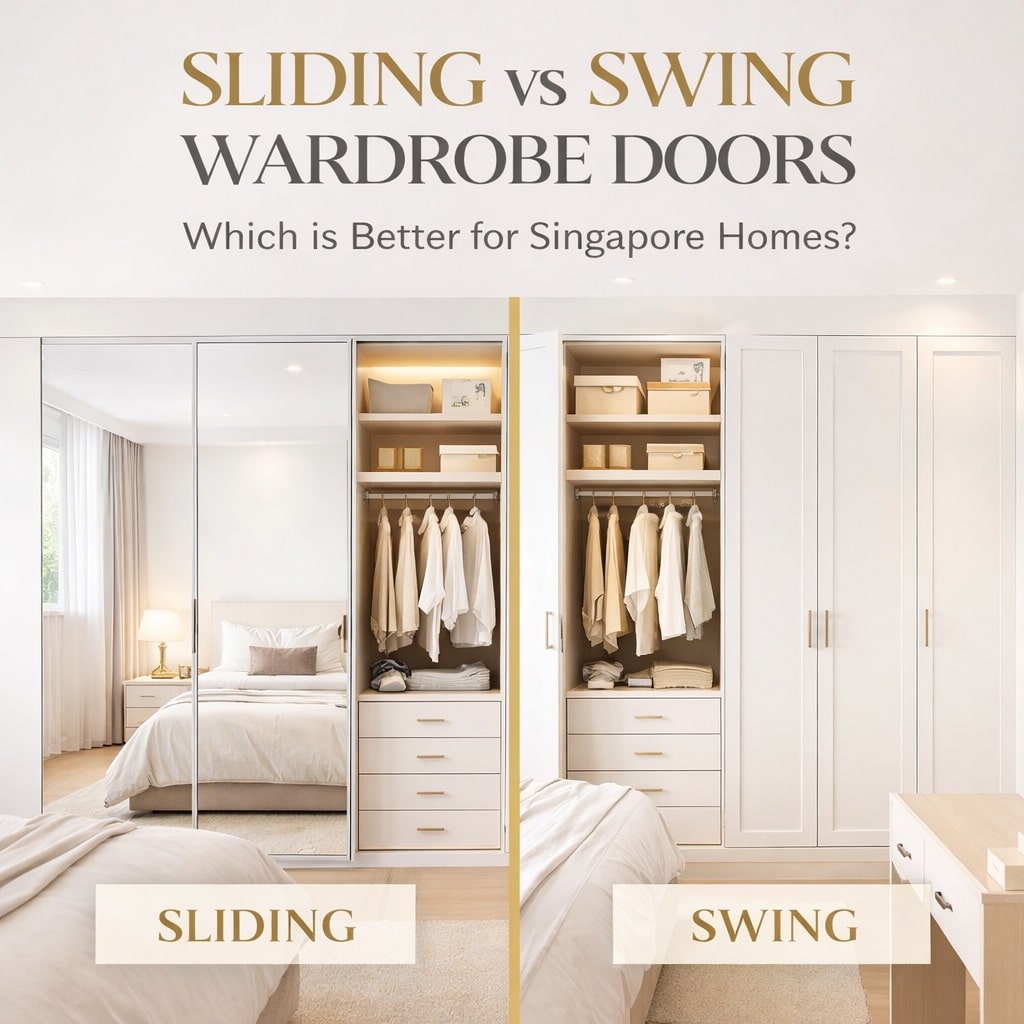Sliding vs Swing Wardrobe Doors: Which is Better for Singapore Homes? (2026 Guide)