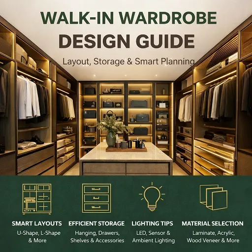 Walk-In Wardrobe Design Guide: Layout, Storage & Smart Planning