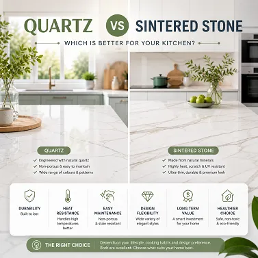 Quartz vs Sintered Stone: Which Is Better for Your Kitchen Countertop?